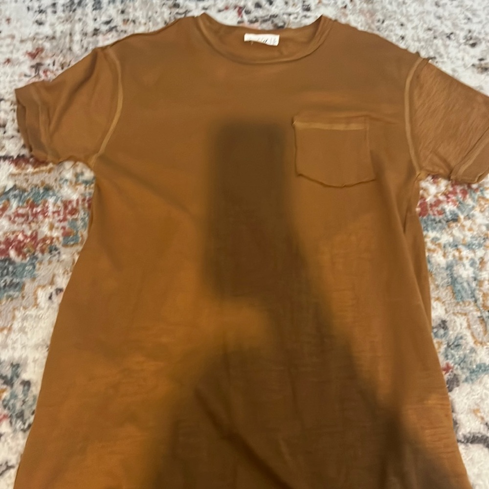 Mustard yellow t-shirt dress